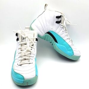 Air‎ Jordan White and Teal High-Top Sneakers Size 5.5Y #1568